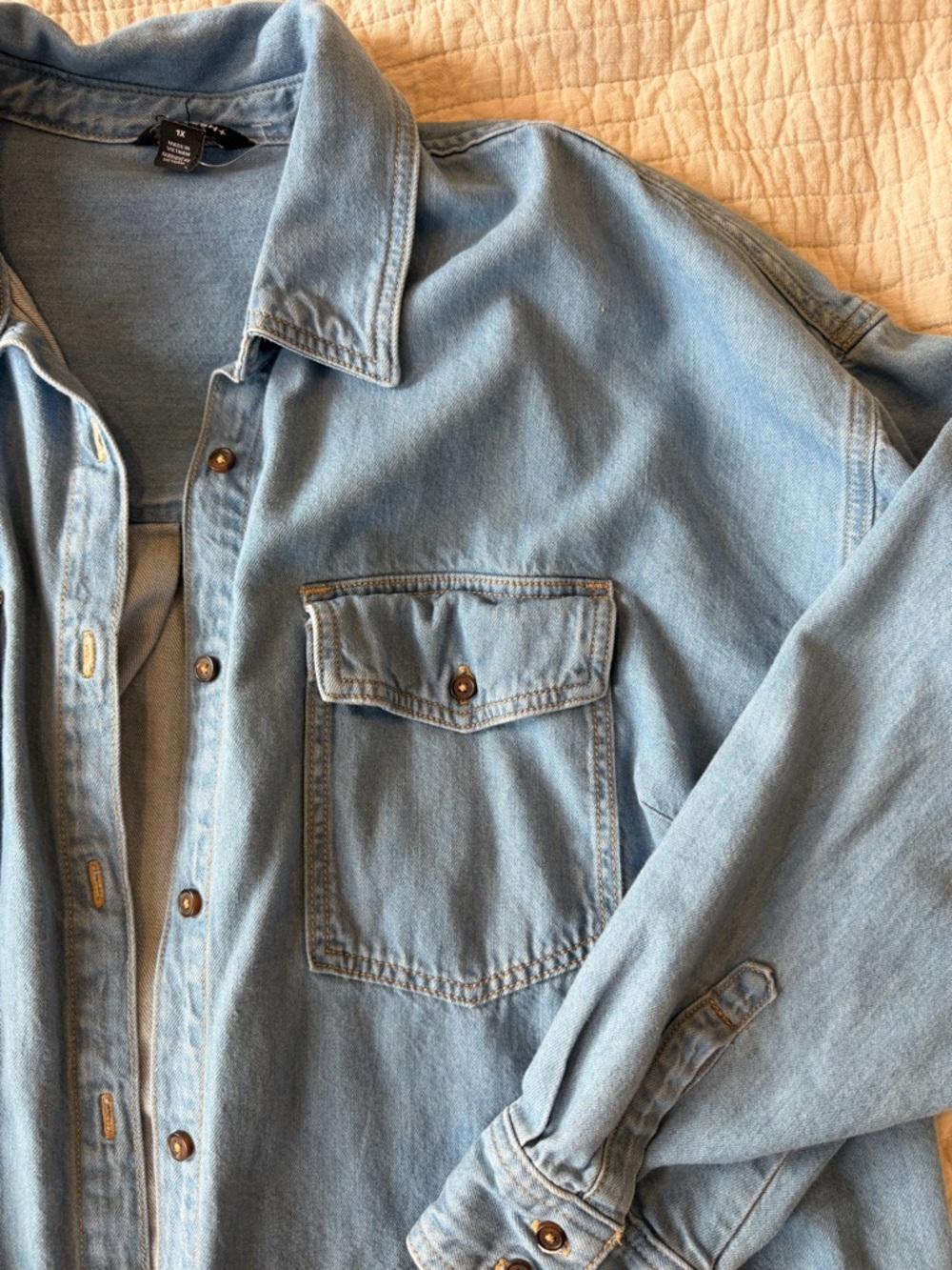 Denim Button Up - Picture 2 of 4